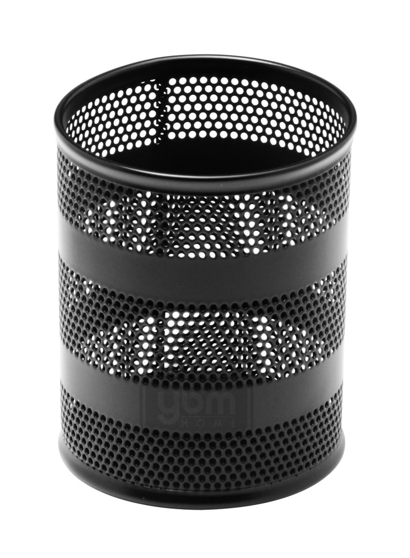 Ybm Home Office Round Desk Steel Mesh Pencil Cup Pen Holder Black 1043 (1 pack) - Image 1